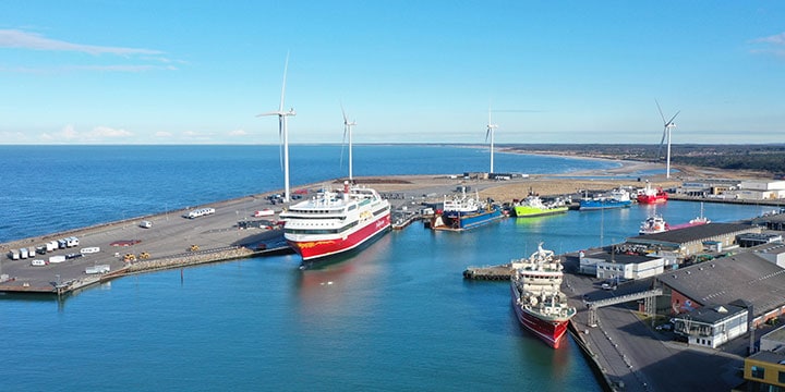Hirtshals havn fastholder et højt aktivitetsniveau. foto: Hirtshals Havn