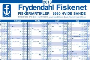 Frydendahls Højvandskalender 2013 kan nu afhentes.  Foto: Frydendahl Højvandskalender 2013