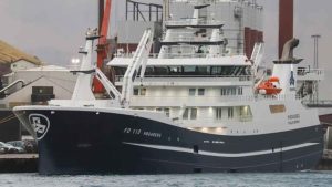 *Trawleren Høgaberg* sluttede rækken med en last på 700 tons sild, ligeledes landet hos Pelagos efter et fornuftigt og stabilt fiskeri. - foto: Kiran J