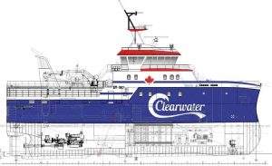 Hvide Sande Shipyard har netop underskrevet en spændende nybygningsordre med det canadiske fiskeriselskab Clearwater Seafoods, som er en af Nordamerikas største aktører indenfor skaldyr og fiskeri. Ordren drejer sig om bygningen af en ny 40,9 meter lang fiskebåd, der skal bruges til hummerfiskeri i Canada. foto: Hvide Sande Shipyard
