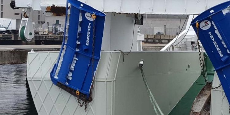 Spansk skipper på britisk trawler sætter rekord   Foto: »Igueldo« med Thyborøn trawlskovle