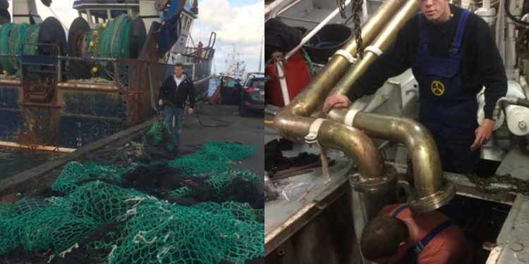 Ingen undskyldning for at »dumpe« affald i havet  Foto: Jørgen med »årsagen« til det ødelagte gear