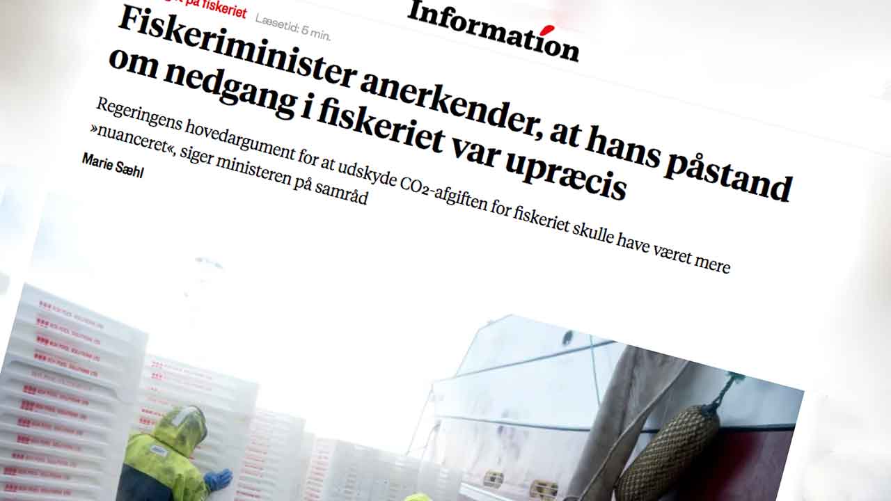 Read more about the article Naiv storbyindstilling truer dansk fiskeri – CO2-afgiften rammer skævt