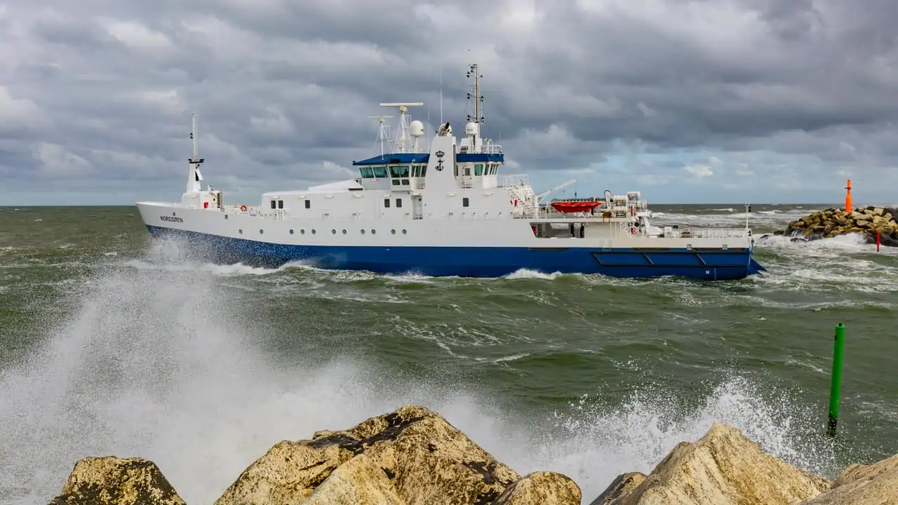 Read more about the article Inspektionsskibet »Nordsøen« har haft første prøvesejlads