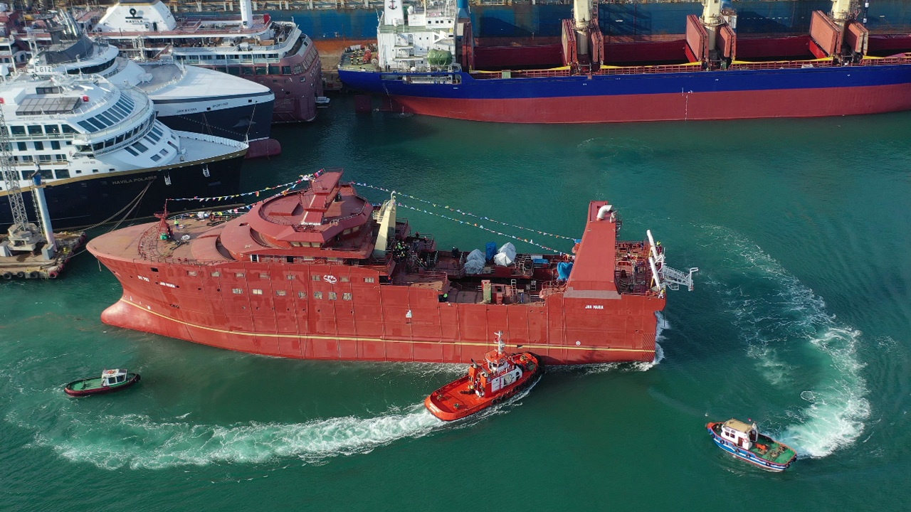 Tyrkisk værft søsætter Nordatlantisk fabrikstrawler foto: Tersan Shipyard
