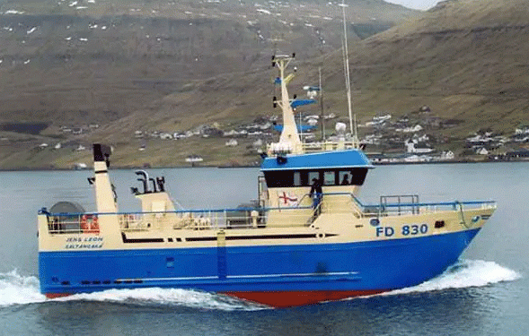 Trawleren Jens Leon landede torsk og kuller i Leirvik på Færøerne - foto: Kiran J