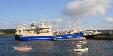 Den færøske trawler »Jupiter« landede i sidste uge en last på 2.350 tons blåhvilling i den største irske fiskerihavn Killybegs i det Nordlige Irland.