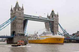 »Kirkella« er nu den eneste britiske frysetrawler, der bringer fisk fra fjerne farvande tilbage til Storbritannien foto: UK Fisheries