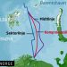 Rusland truer Norge med at opsige aftaler omkring Barentshavet. foto: kortudsnit af Barentshavet NRK snapshot