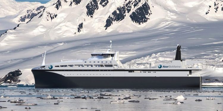 Norske Rapp Marine leverer elektriske spil til krill-fiskeriet  Foto: Aker BioMarines nye krill-fartøj - vard