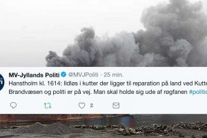 Kutterbrand på Hanstholm Havn
