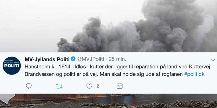 Kutterbrand på Hanstholm Havn