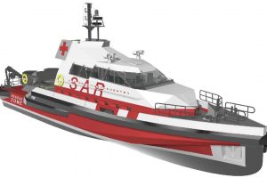 Ordren kalder på de helt store følelser i den maritime branche i Danmark, efter offentliggørelsen af Forsvarsministeriets Materiel- og Indkøbsstyrelsen, at man har indgået kontrakt med det norske Maritime Partner i Ålesund, der er én af verdens førende designere og leverandører af hurtige redningsbåde, om byggeriet af syv avancerede og topmoderne kystrednings-fartøjer til det danske forsvar. foto: Maritime Partner