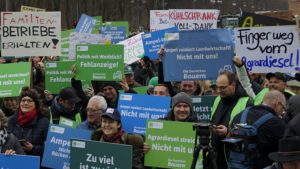 Landmændene er utilfredse med at den tyske regering vil skære i tilskudet til landbruget. foto: Deutscher Bauernverband