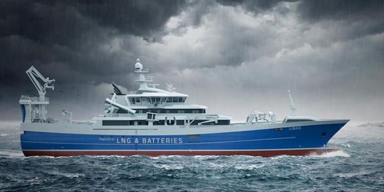 Tyrkisk værft bygger fremtidens gas og batteridrevne fiskefartøj  foto: »Libas« - Salt Ship Design