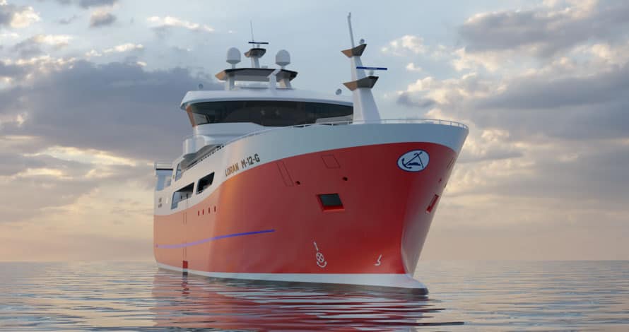Hydrogen-drevet fiskefartøj på vej til Norge. foto: Skipsteknisk.no