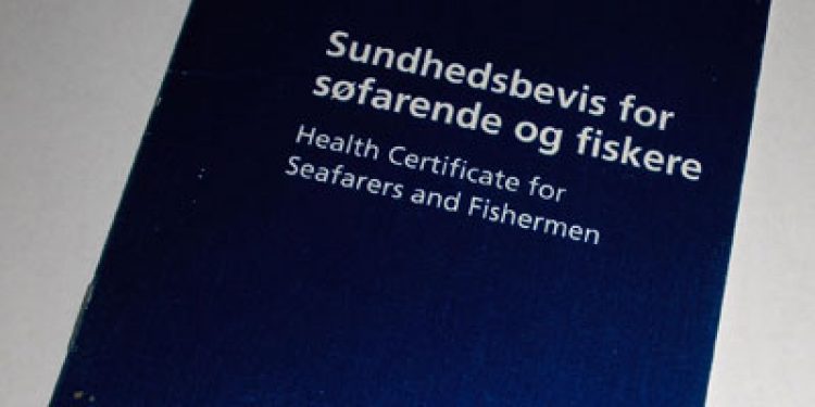 Sundhedsbevis for søfarende og fiskere.