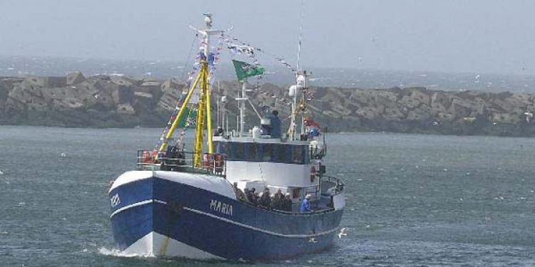 Skibskollision ud for Den Helder i Holland.  Foto: Det sunkne skib Maria OV-28-20