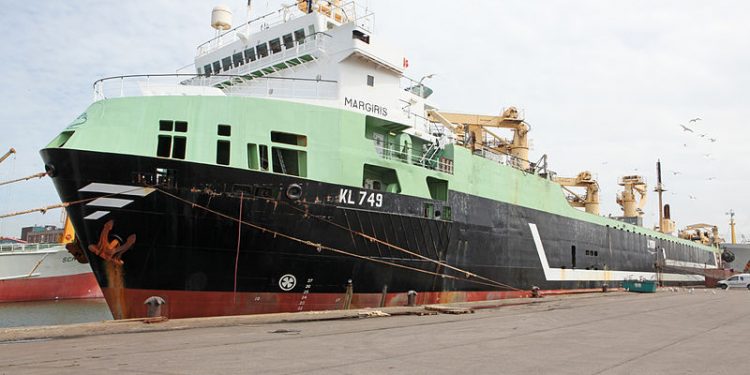 Litauisk super trawler er nu tilbage i irsk farvand.  Foto: MFV Margiris - Wikipedia