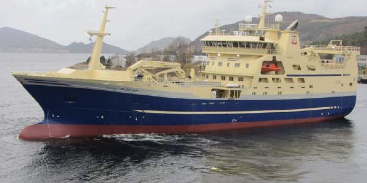 Ny pelagisk snurper fartøj til Norsk reder.  Foto: MS Eros - Larsnes Mek. Verksted AS