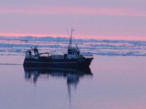 "DMI har på foranledning af Råstofdirektoratet under Grønlands Selvstyre og olielicenshaverne i Baffin Bugten udviklet og idriftsat et operationelt modelsystem til beregning af oliens drift og spredning ved et eventuelt oliespild  Foto: hos89