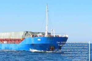 Stadig ingen straffesag omkring dansk fiskers død ved Læsø. Foto: det maltesiske fragtskib der vædrede »Inger Marie« den 10. juli 2014