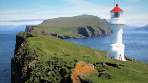 Færøernes vestligste ø Mykines - wikip
