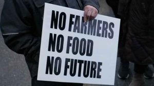 demonstration - No farmers - No food - No future