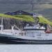 Norðingur lagde vejen forbi havnen med en flot last på 200 tons guldlaks. foto: JN Fiskur.fo