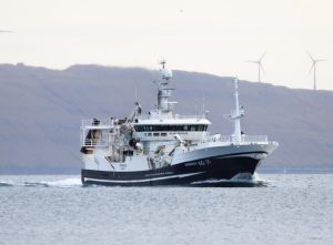Norðingur landede 1.700 tons blåhvilling fra dette område øst for Færøerne og her er man også tilfredse med resultatet. De er atter på blåhvillinge-feltet.