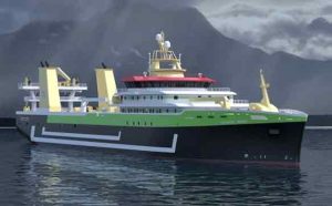 Det familieejede rederi Parlevliet & Van der Plas (P&P) fejrer 75-års jubilæum ved at sende den 111 meter lange frysetrawler KW 170 »Annie Hillina« i søen foto: skipsteknisk