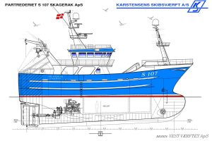 Nybygning til rejefiskeriet fra Karstensen