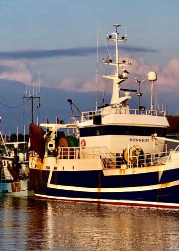 Svenske fiskere står nu over for samme udfordringer, som danske fiskere længe har kæmpet imod - nemlig planer om at placere flere store havvindmølleparker midt i nogle af de mest værdifulde fiskeområder. På Sveriges vestkyst truer projektet Västvind-vindmølleparken fiskeriet omkring ø-samfundet Öckerö, og havvindmølleprojektet Poseidon udfor Stenungsund, truer nu også fiskeriet her, der er helt afhængigt af kommercielt fiskeri. foto: SFPO