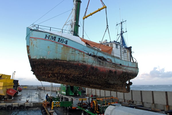 Read more about the article Oplagte skibe ligger stadig rundt om i danske fiskerihavne.