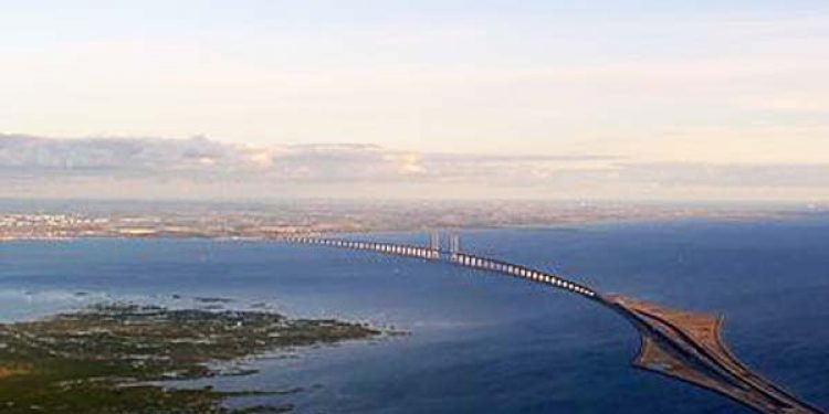 40-årig fisker druknet i Øresund.  Arkivfoto: Peberholm ved Øresundsbroen og Saltholm - Wikipedia