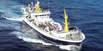 Den grønlandske trawler Polar Princess landede i ugen en last på 200 tons frossen torsk. foto:ST Fiskur.fo