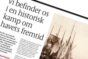 Det skete i Politiken den 9. oktober, hvor man kunne læse debatindlægget »Vi befinder os i en historisk kamp om havets fremtid«, hvor debatørene, som i øvrigt bære samme efternavn, begiver sig ud i en, for dem »en kamp for havet«. snapshot politiken