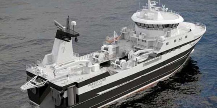 Norsk trawler klar til dåb.  Foto:  KlevMar
