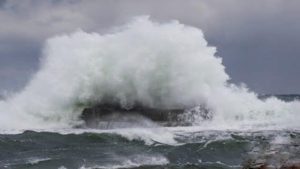 Stormfloden i fredags har efterladt de Sydøstvendte Havne i en elendig forfatning privatfoto: Nørresand Bornholm