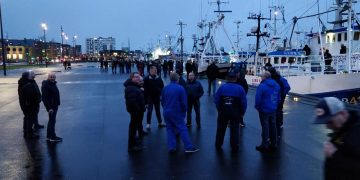 Fiskerne protesterer i Aalborg i dag fredag den 31. januar 2020