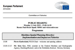 EU´s fiskeriudvalg afholder offentlig høring omkring havområderne