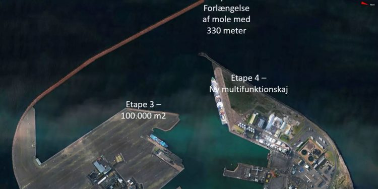 Rønne Havn har valgt entreprenøren MT Højgaard Danmark til at stå for de næste to etaper af fremtidssikringen af havnen, så den i endnu højere grad kan leve op til sine forpligtigelser som Bornholms primære erhvervs- og forsyningshavn samt Østersøens centrum for grøn energi.  foto: Rønne Havn 