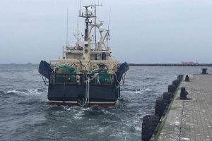 Skagen trawler solgt til Hanstholm fiskere   foto: S 210 »Patrick« forlader Skagen Havn