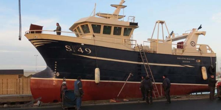 ”Den Lille Nye” er landet i Thyborøn .  Foto: S49 Birgitte Martine Skagen ved kajen i Thyborøn - 3xJ