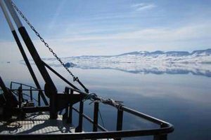 Fiskeriaftale mellem EU og Grønland forhandlet på plads.  Foto: Sellads gennem Vaigat  Fotograf: Hos89