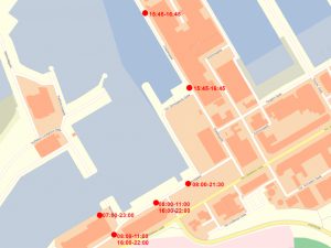 Hanstholm Havn gør her opmærksom på hvilke veje og tidspunkter der er tale om. Illustration Hanstholm Havn 
