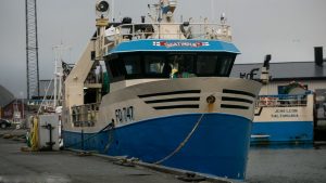 I Leirvík landede den mindre trawler Sigatindur i sidste uge en last på 25 tons fisk, hvoraf det meste var tunge og torsk. foto: SH-Fiskur.fo