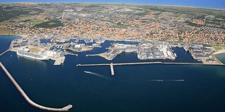 Stevedore-samarbejde i Skagen skal skabe yderligere vækst.  luftfoto: Skagen havn