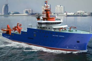 Tyskland bestiller Europas største forskningsskib  Illustration af Tysklands nye forskningsfartøj  »Walther Herwig«  - Skipstekniske