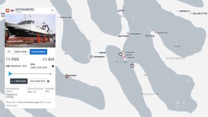»Skoraberg«, der havde 7 mand ombord, ramte grundet på den sydligeøstlige spids af Kalsoy, et område med stejle klipper og farlige strømforhold. snapshot Marinetraffic